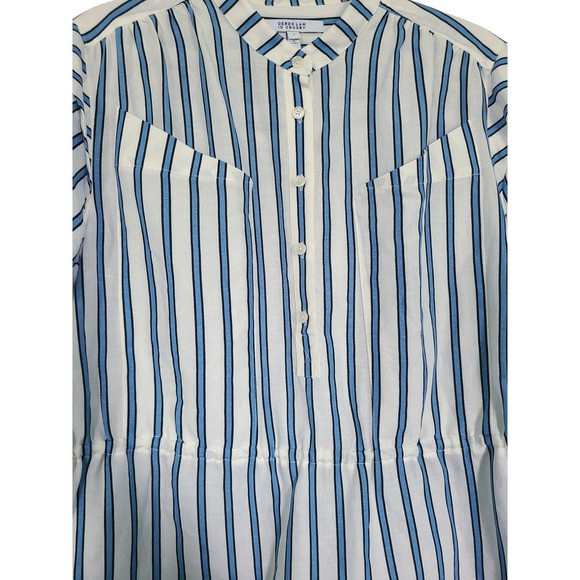 10 Crosby Derek Lam Striped Blouse Top Size 6 - Picture 3 of 8